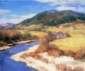 インディアンサマー バーモント州の風景 ウィラード・リロイ・メトカーフ 風景 川